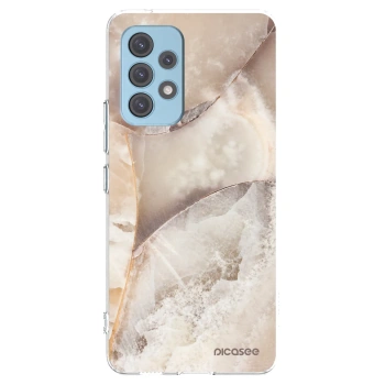 Picasee Samsung Galaxy A53 5G A536 Hülle - Transparentes Silikon - Cream marble