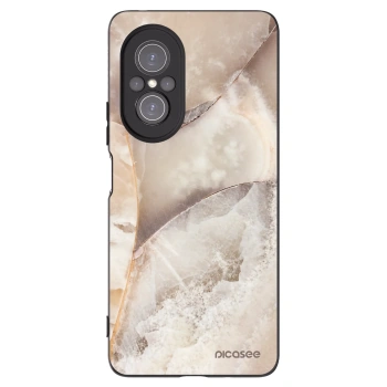Picasee Huawei Nova 9 SE Hülle - Schwarzes Silikon - Cream marble
