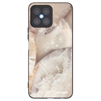 Picasee Honor X8 4G Hülle - Schwarzes Silikon - Cream marble