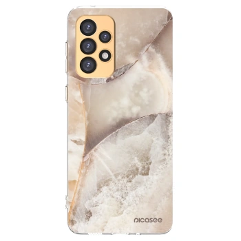 Picasee Samsung Galaxy A33 5G A336 Hülle - Transparentes Silikon - Cream marble