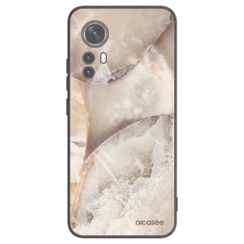 Picasee Xiaomi 12X Hülle - Schwarzes Silikon - Cream marble