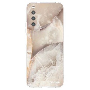 Picasee Sony Xperia 10 IV 5G Hülle - Transparentes Silikon - Cream marble