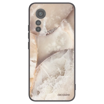 Picasee Xiaomi 12 Lite Hülle - Schwarzes Silikon - Cream marble