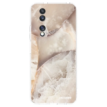 Picasee Honor 70 Hülle - Transparentes Silikon - Cream marble