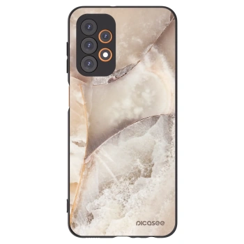 Picasee Samsung Galaxy A23 A236B 5G Hülle - Schwarzes Silikon - Cream marble