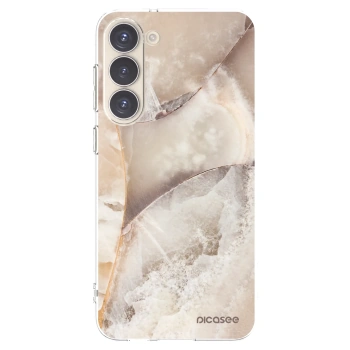Picasee Samsung Galaxy S23+ 5G Hülle - Transparentes Silikon - Cream marble