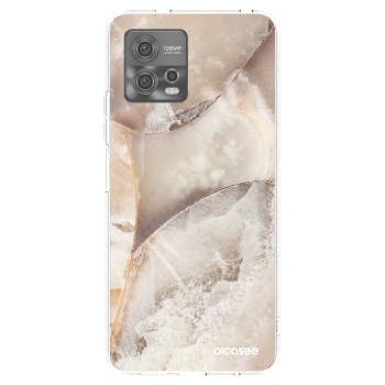 Picasee Motorola Moto G72 Hülle - Transparentes Silikon - Cream marble