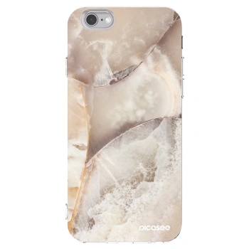 Picasee Apple iPhone 6/6S Hülle - Transparentes Silikon - Cream marble
