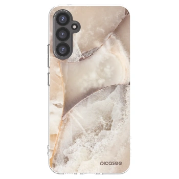 Picasee Samsung Galaxy A34 5G A346B Hülle - Transparentes Silikon - Cream marble