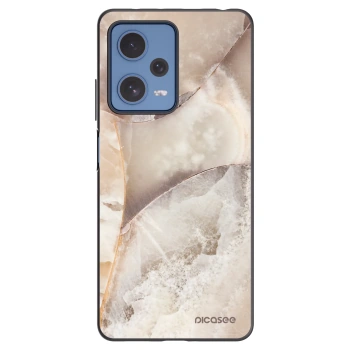 Picasee Xiaomi Redmi Note 12 Pro 5G Hülle - Schwarzes Silikon - Cream marble