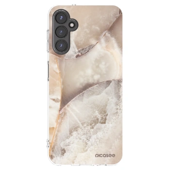 Picasee Samsung Galaxy A14 4G A145R Hülle - Transparentes Silikon - Cream marble