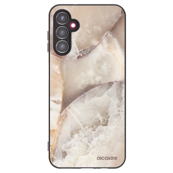 Picasee Samsung Galaxy A14 5G A146P Hülle - Schwarzes Silikon - Cream marble