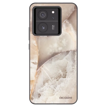 Picasee Xiaomi 13T Pro Hülle - Schwarzes Silikon - Cream marble