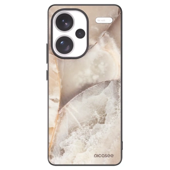 Picasee Xiaomi Redmi Note 13 Pro+ 5G Hülle - Schwarzes Silikon - Cream marble
