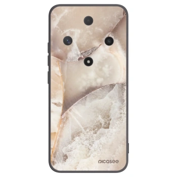 Picasee Honor Magic6 Lite 5G Hülle - Schwarzes Silikon - Cream marble