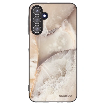 Picasee Samsung Galaxy A15 A155F 4G Hülle - Schwarzes Silikon - Cream marble