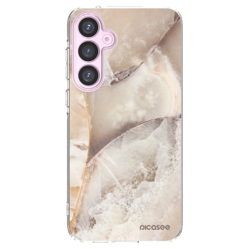 Picasee Samsung Galaxy A55 5G A556B Hülle - Transparentes Silikon - Cream marble