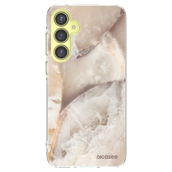 Picasee Samsung Galaxy A35 5G A356B Hülle - Transparentes Silikon - Cream marble
