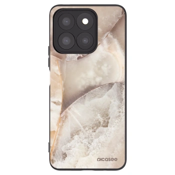 Picasee Honor X8b Hülle - Schwarzes Silikon - Cream marble