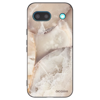 Picasee Google Pixel 8 Hülle - Schwarzes Silikon - Cream marble
