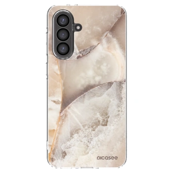 Picasee Samsung Galaxy A56 5G A566B Hülle - Transparentes Silikon - Cream marble