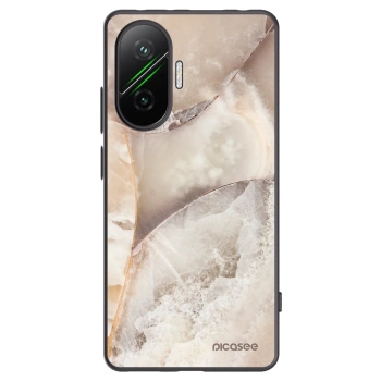Picasee Xiaomi Poco F7 Pro 5G Hülle - Schwarzes Silikon - Cream marble