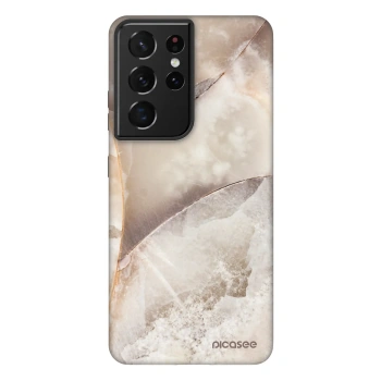 Picasee Fashion Case für Samsung Galaxy S21 Ultra 5G G998B - Cream marble