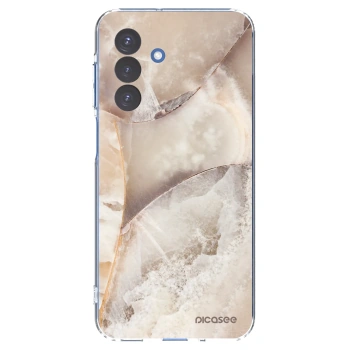 Picasee Samsung Galaxy A17 5G Hülle - Transparentes Silikon - Cream marble
