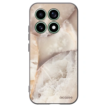Picasee Xiaomi 17 Hülle - Schwarzes Silikon - Cream marble