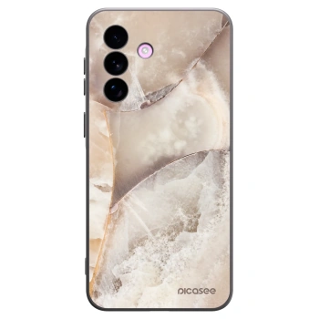 Picasee Samsung Galaxy A57 5G Hülle - Schwarzes Silikon - Cream marble