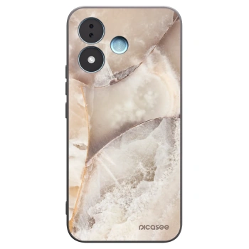 Picasee Xiaomi Redmi Note 17 5G Hülle - Schwarzes Silikon - Cream marble