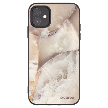 Picasee Apple iPhone 11 Hülle - Schwarzes Silikon - Cream marble