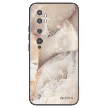 Picasee Xiaomi Mi Note 10 (Pro) Hülle - Schwarzes Silikon - Cream marble