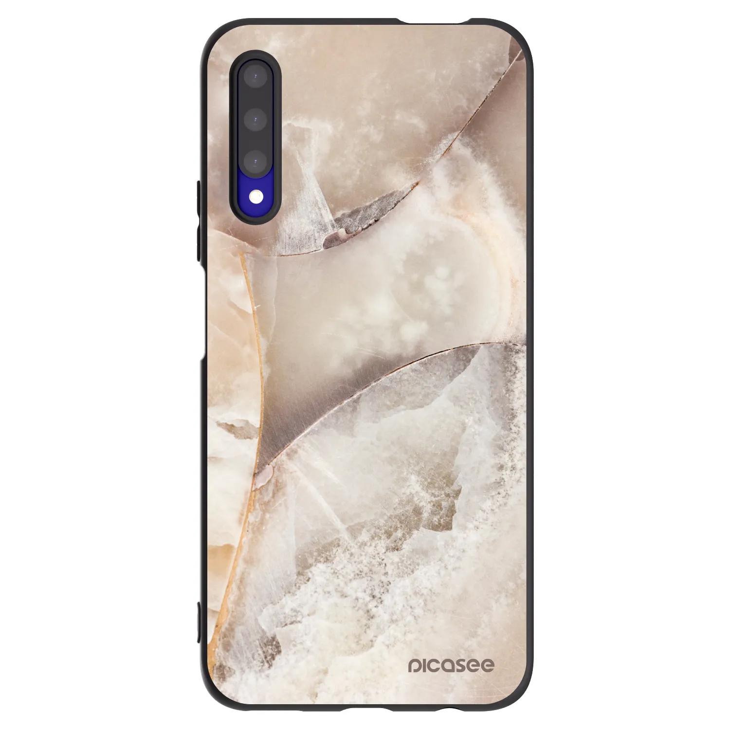 Picasee Honor 9X Pro Hülle - Schwarzes Silikon - Cream marble