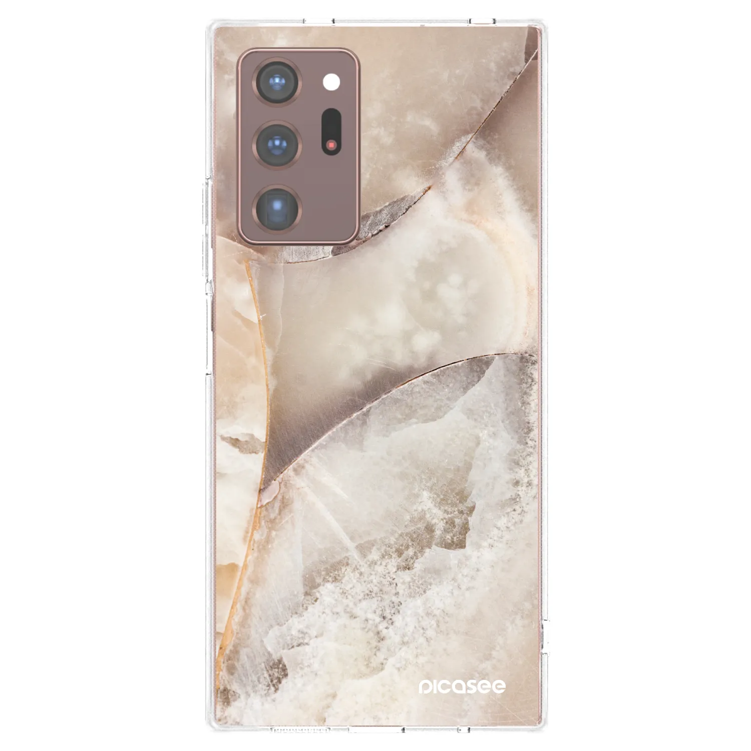Picasee Samsung Galaxy Note 20 Ultra Hülle - Transparentes Silikon - Cream marble