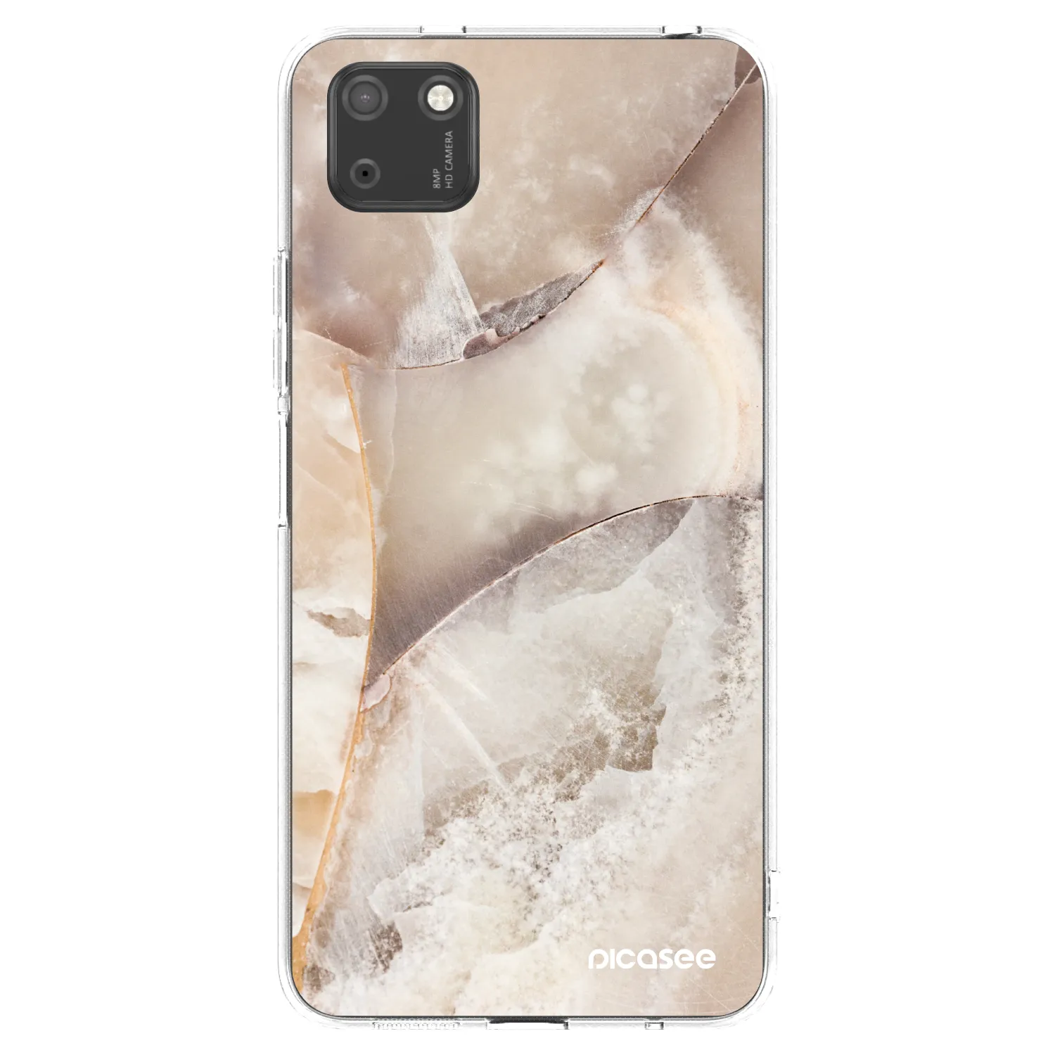 Picasee Huawei Y5P Hülle - Transparentes Silikon - Cream marble