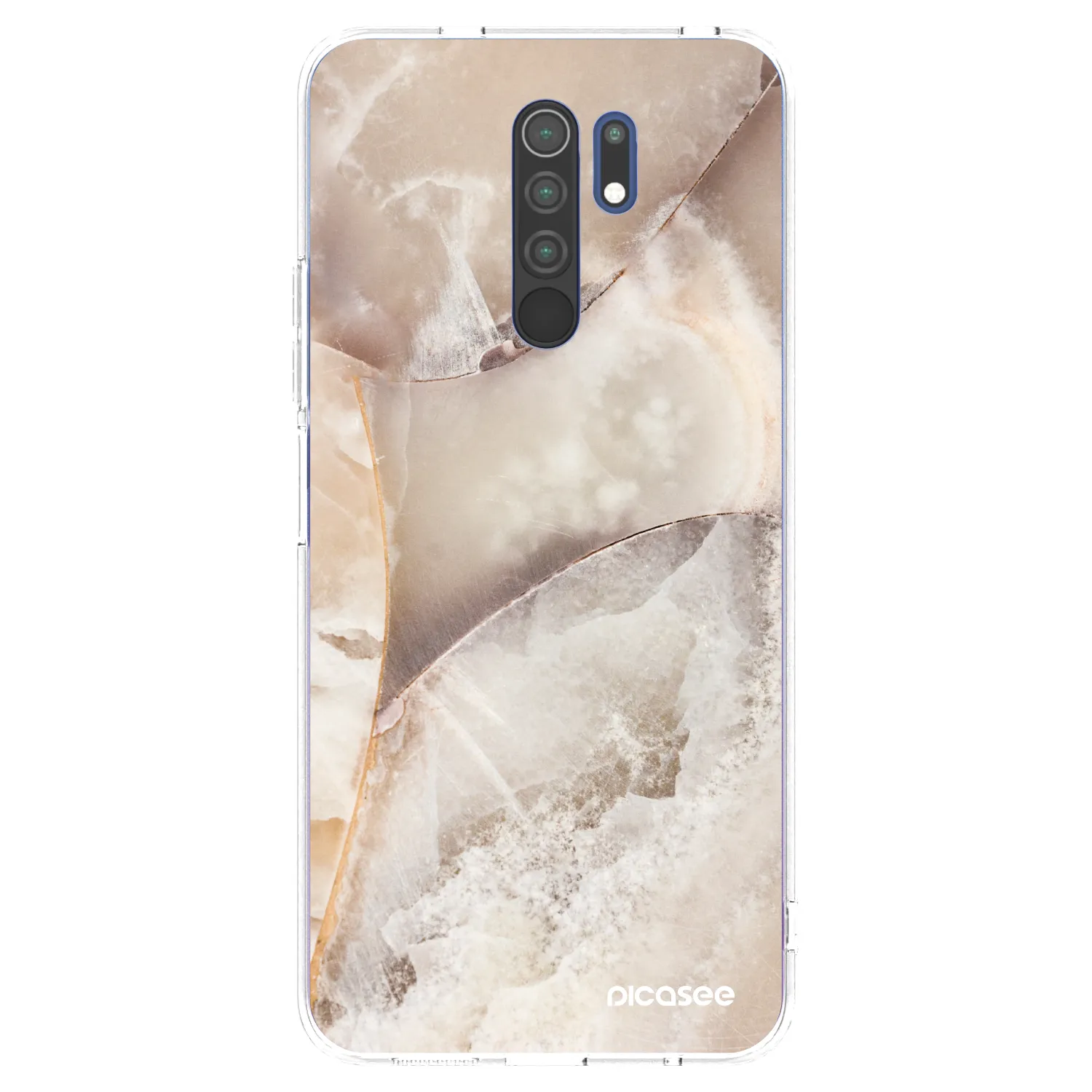 Picasee Xiaomi Redmi 9 Hülle - Transparentes Silikon - Cream marble