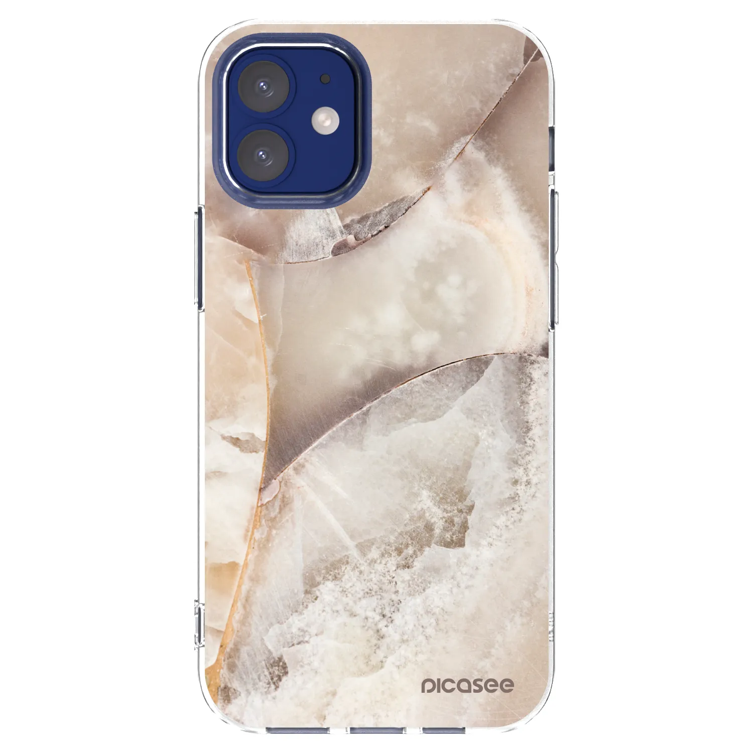 Picasee Apple iPhone 12 mini Hülle - Transparentes Silikon - Cream marble