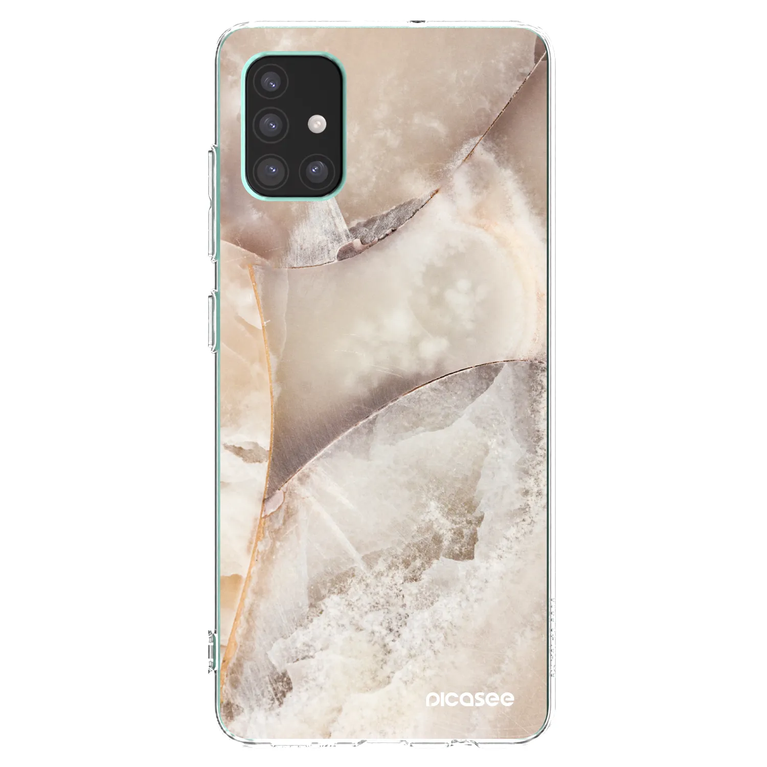 Picasee Samsung Galaxy M51 M515F Hülle - Transparentes Silikon - Cream marble