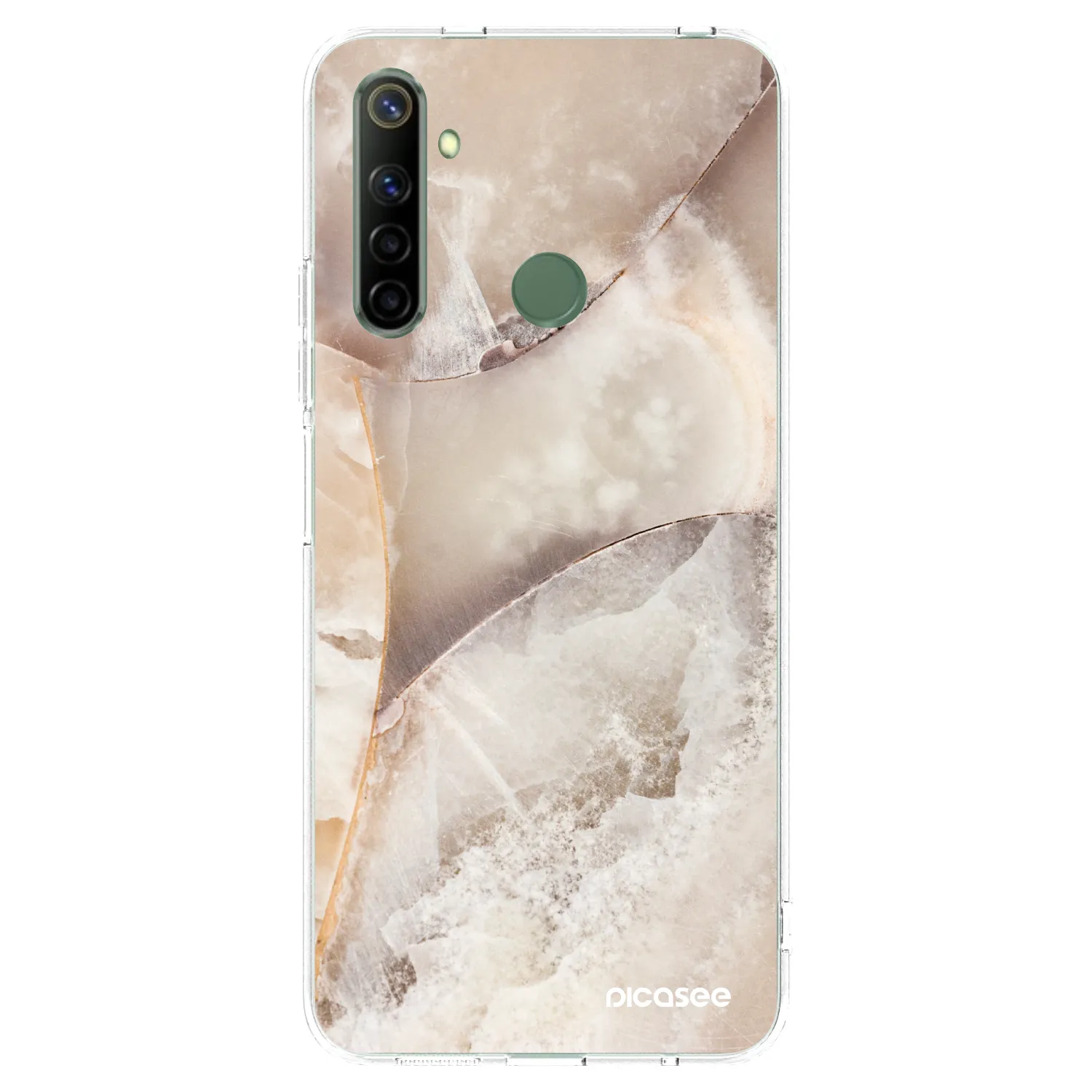 Picasee Realme 6i Hülle - Transparentes Silikon - Cream marble