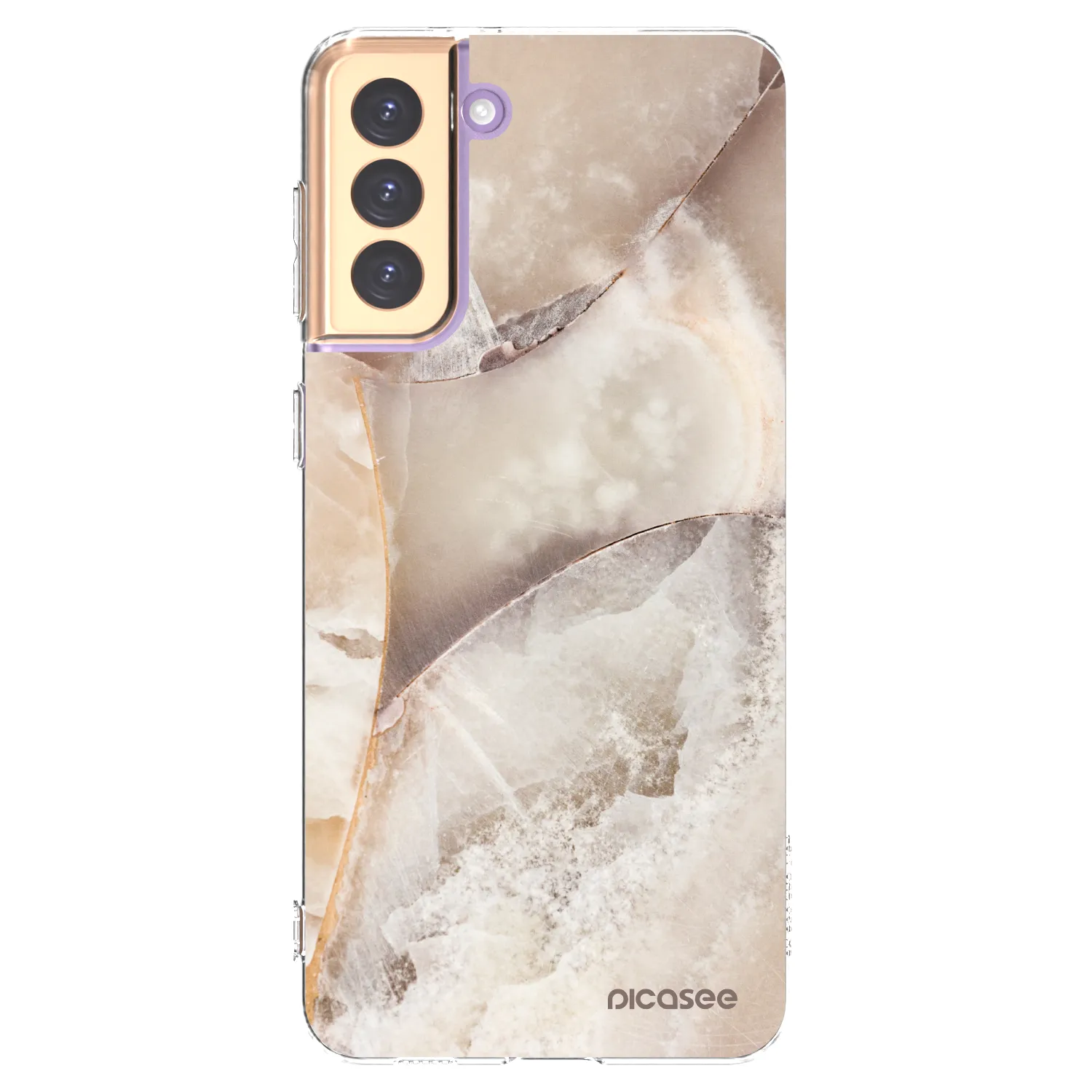 Picasee Samsung Galaxy S21+ 5G G996F Hülle - Transparentes Silikon - Cream marble