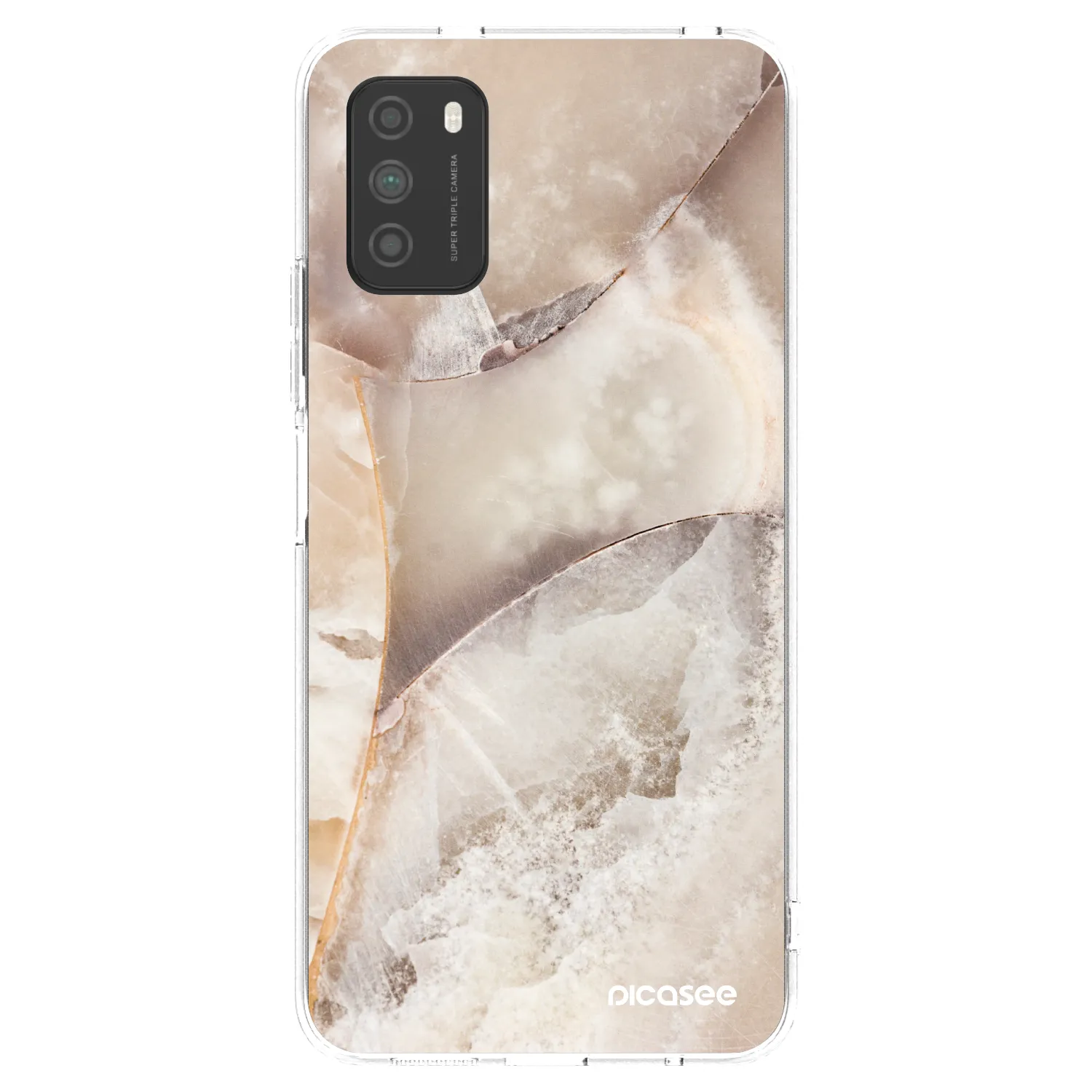 Picasee Xiaomi Poco M3 Hülle - Transparentes Silikon - Cream marble