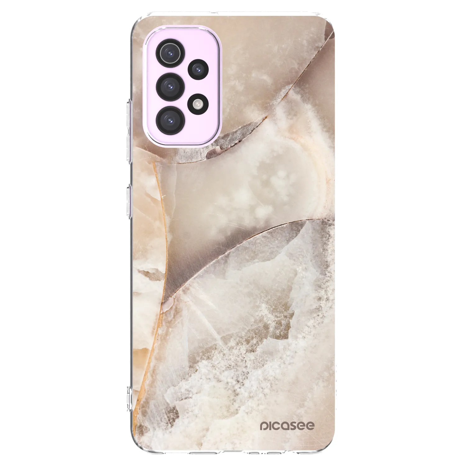 Picasee Samsung Galaxy A32 5G A326B Hülle - Transparentes Silikon - Cream marble