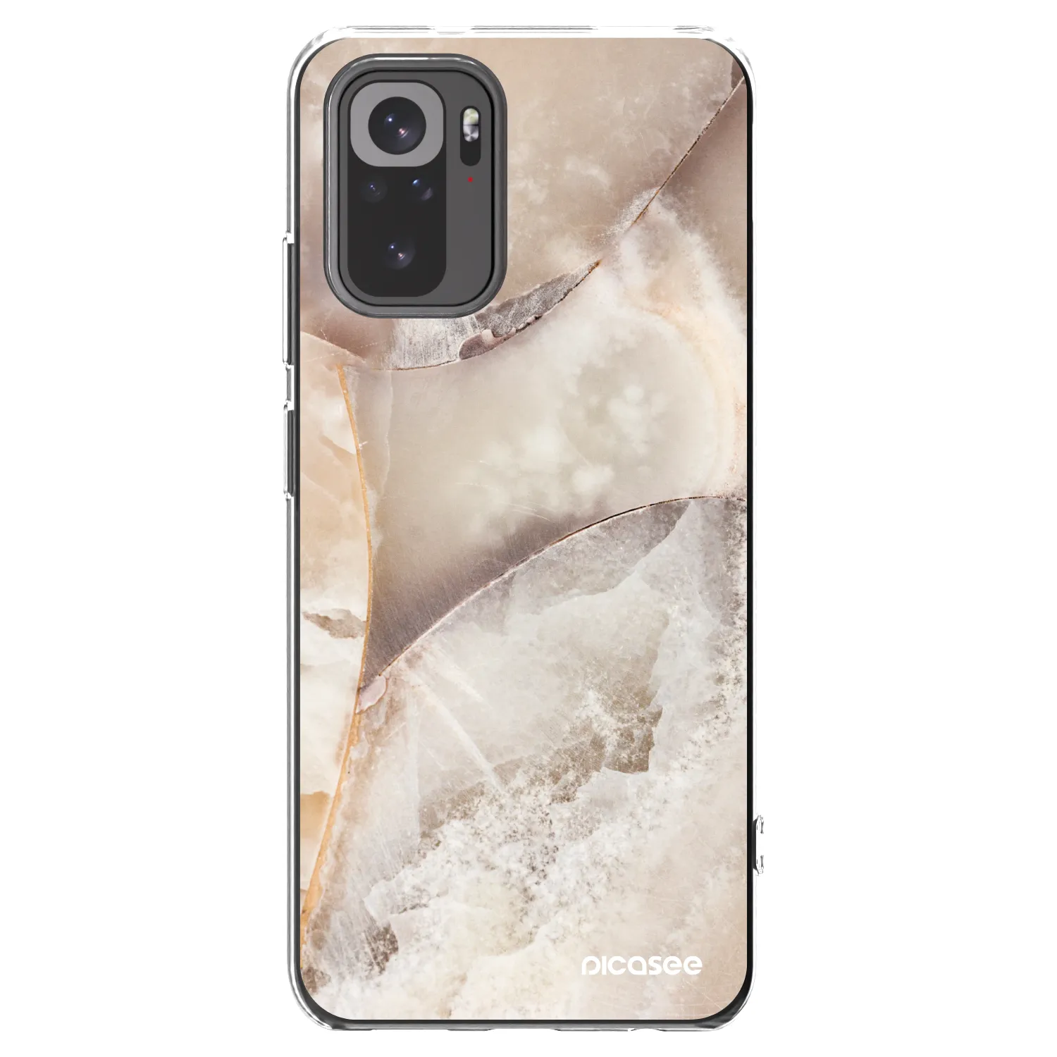 Picasee Xiaomi Redmi Note 10S Hülle - Transparentes Silikon - Cream marble