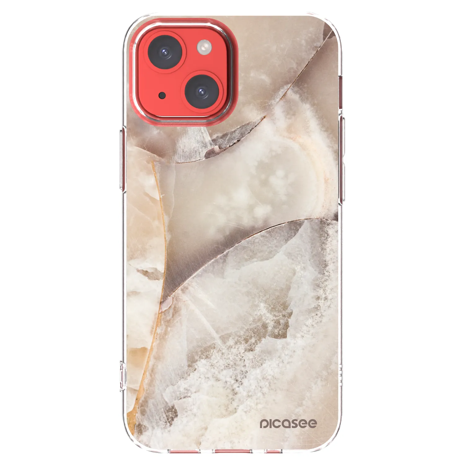 Picasee Apple iPhone 13 mini Hülle - Transparentes Silikon - Cream marble