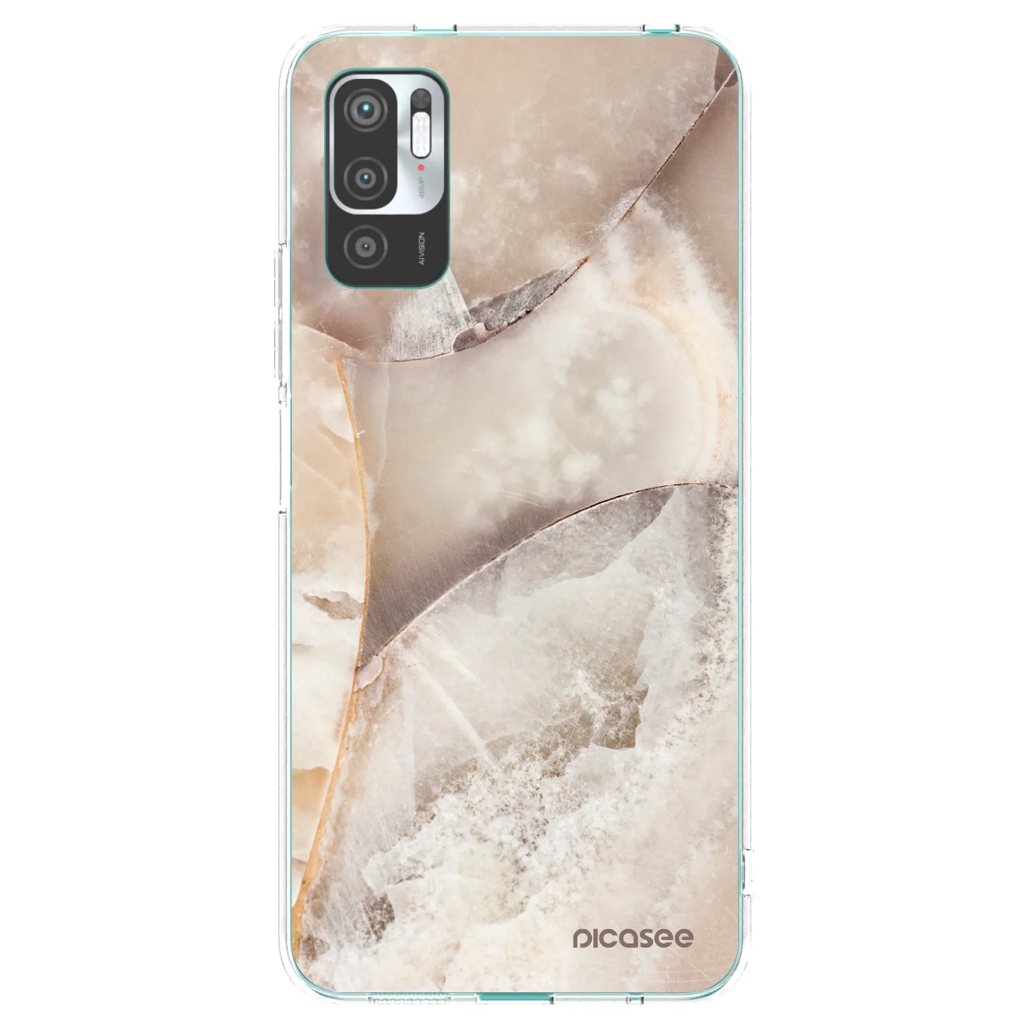 Picasee Xiaomi Redmi Note 10 5G Hülle - Transparentes Silikon - Cream marble