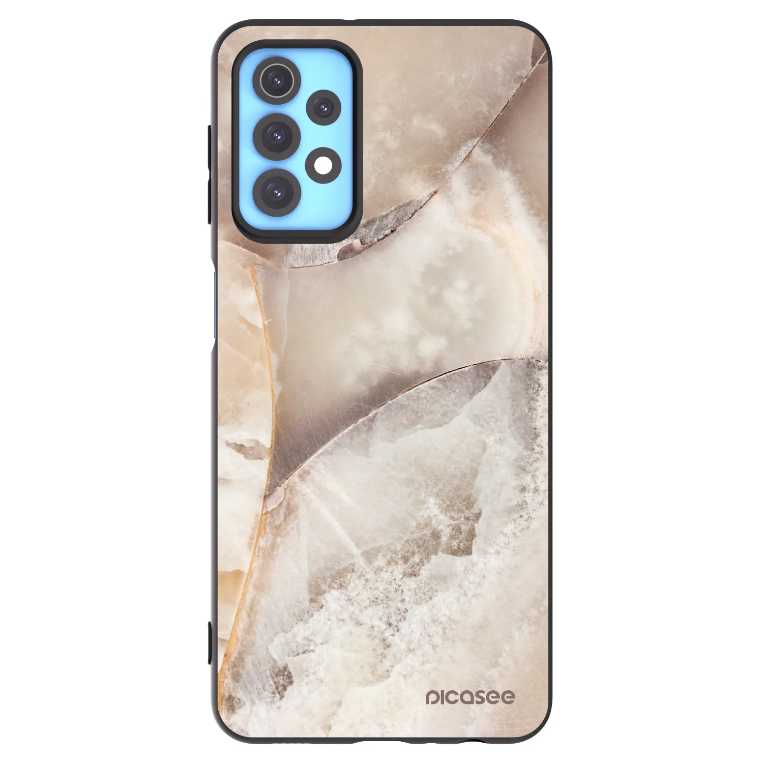 Picasee Samsung Galaxy A32 4G SM-A325F Hülle - Schwarzes Silikon - Cream marble