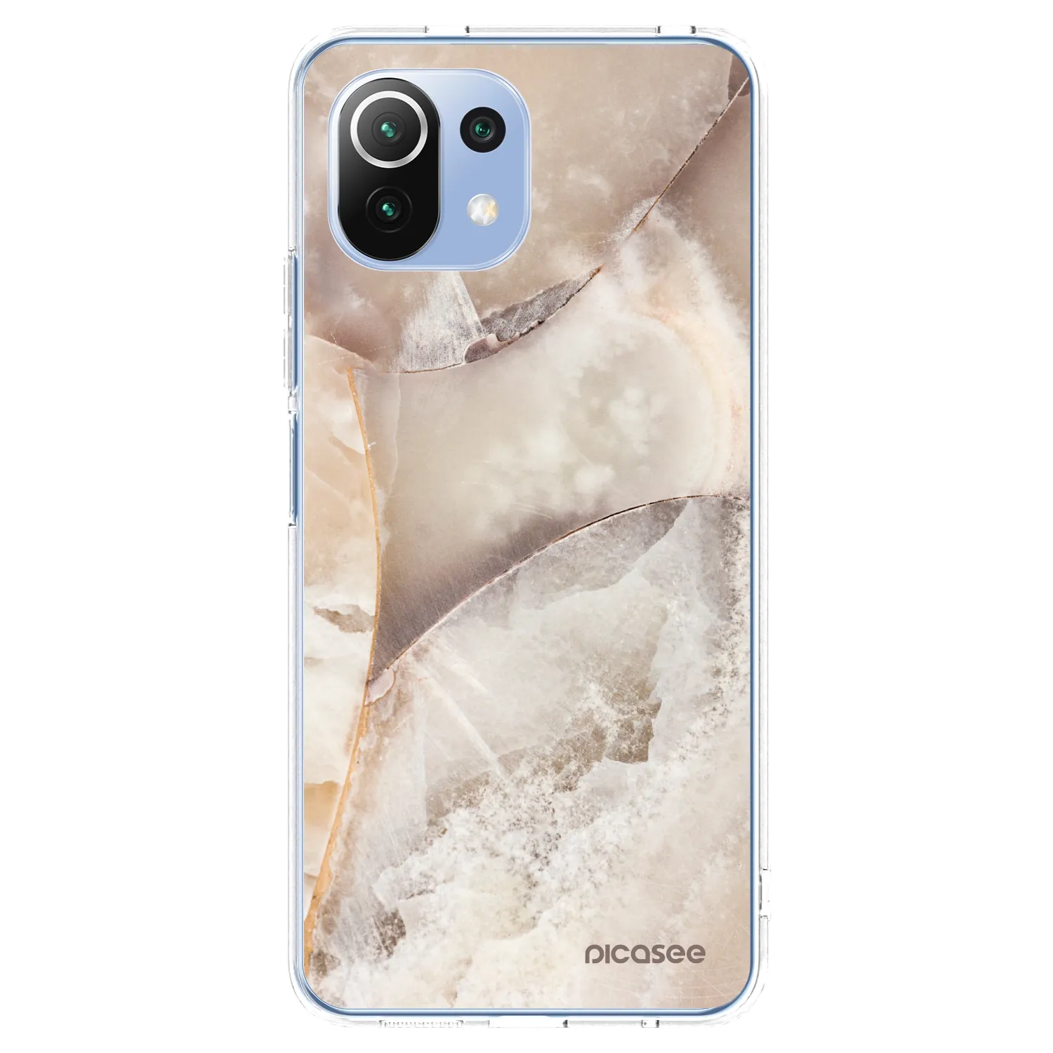 Picasee Xiaomi 11 Lite 5G NE Hülle - Transparentes Silikon - Cream marble