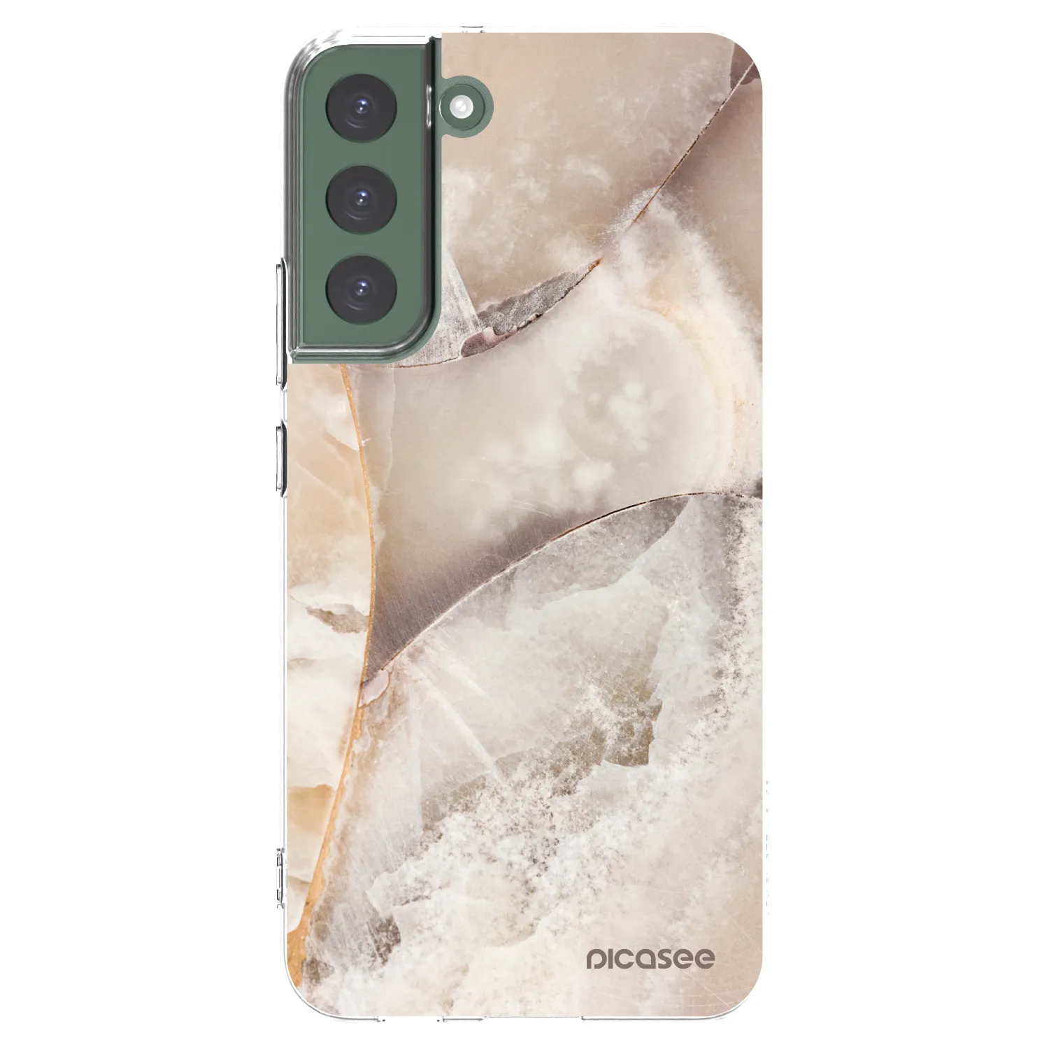 Picasee Samsung Galaxy S22+ 5G Hülle - Transparentes Silikon - Cream marble