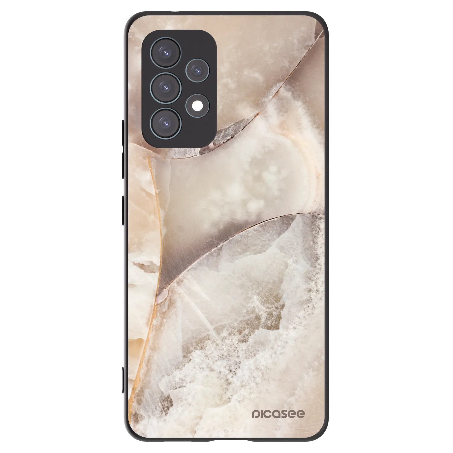 Picasee Samsung Galaxy A53 5G A536 Hülle - Schwarzes Silikon - Cream marble